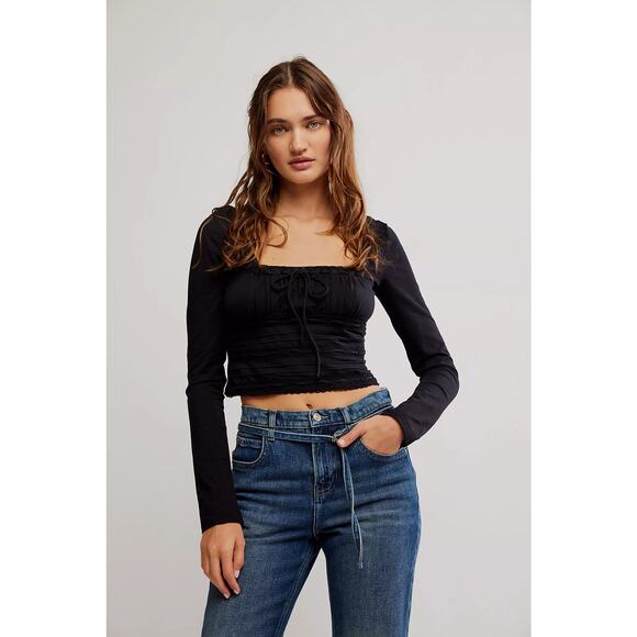 Free People Tops - NWT / Free‎ People / Scarlet Smocked Long Sleeve / sz S